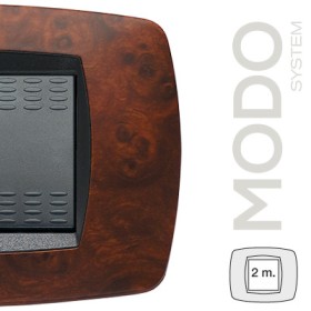 Fashion plate 2-seater plate radica di noce
