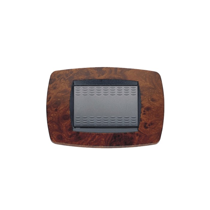 3-Platz-Platte aus Wurzelnussholz