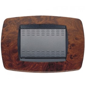 Fashion plate 3-seater plate radica di noce