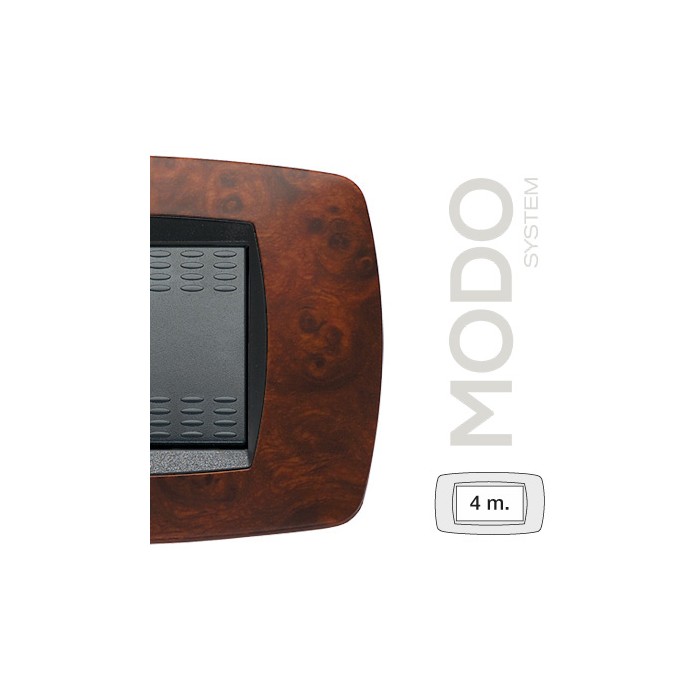 Assiette 4 places en ronce de noyer