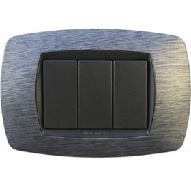 Placca modo placca 3 posti satinato blu 39tc523 master