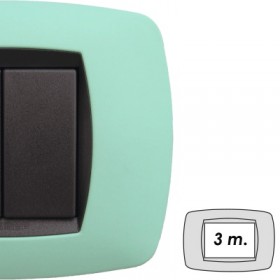 Fashion plate 3-seater plate green soft