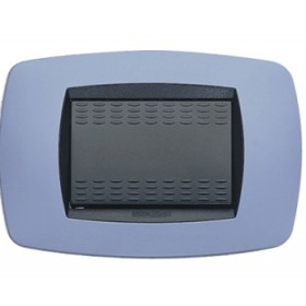 Placca modo placca 3 posti azzurro soft