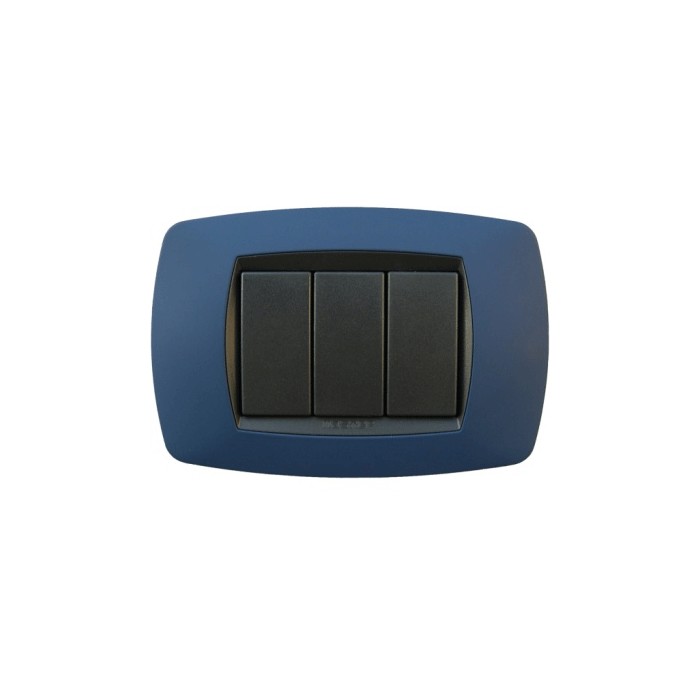 Weiche blaue 3-Platz-Platten-Modus-Platte