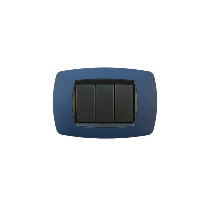 Plaque de mode plaque 3 places bleu doux