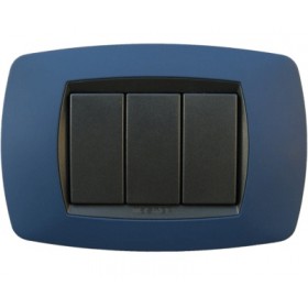 Plaque de mode plaque 3 places bleu doux