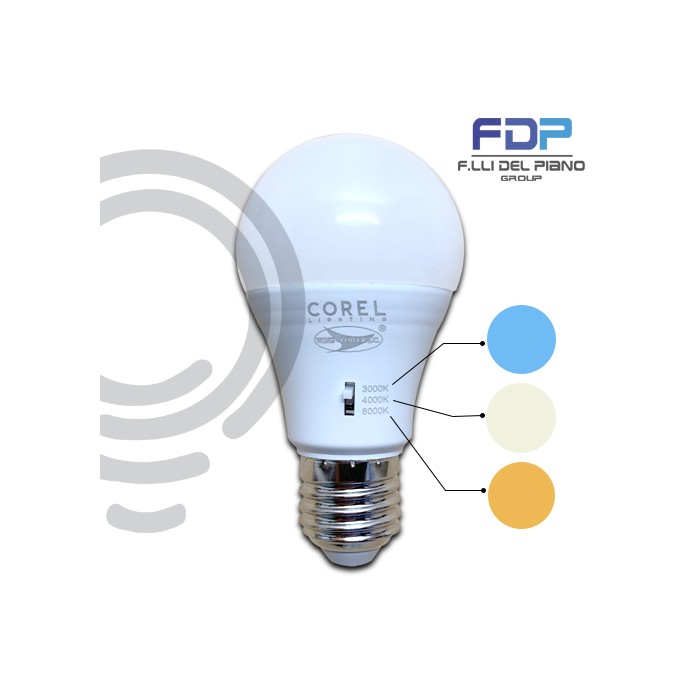 Edison led lampe e27 12w wählbar k2700-4000-6000