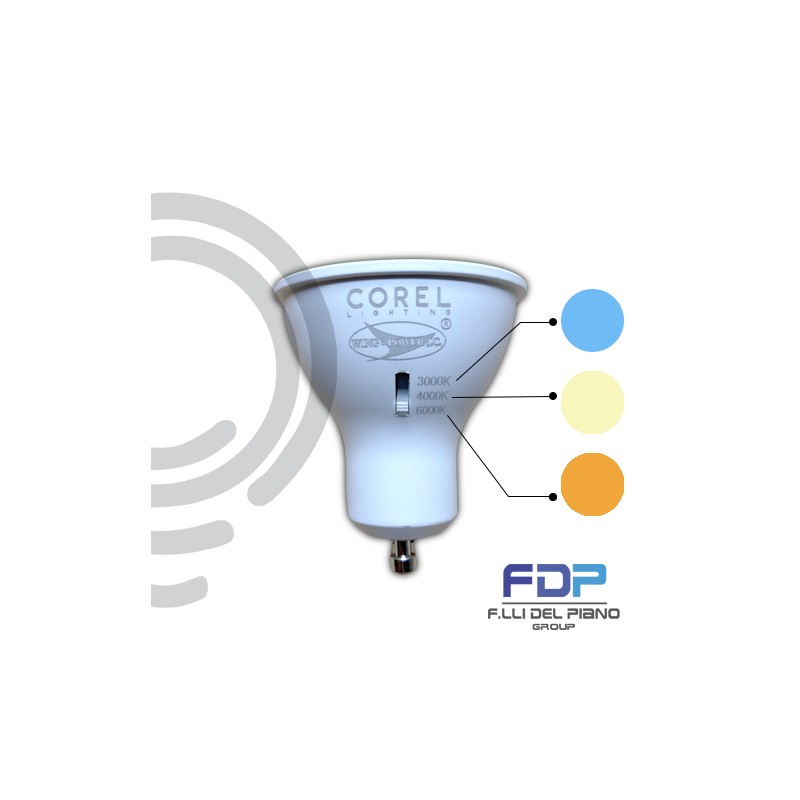 Lampada dicroica a led gu10 7w 45w...