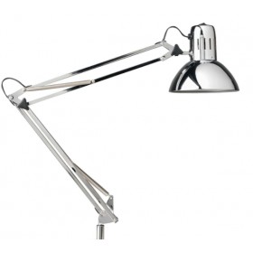 Lampada tavolo metallo vernice cromo lucido s/base 