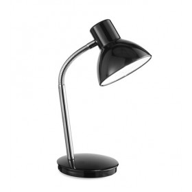 Lampe de table flexible en métal noir 40w