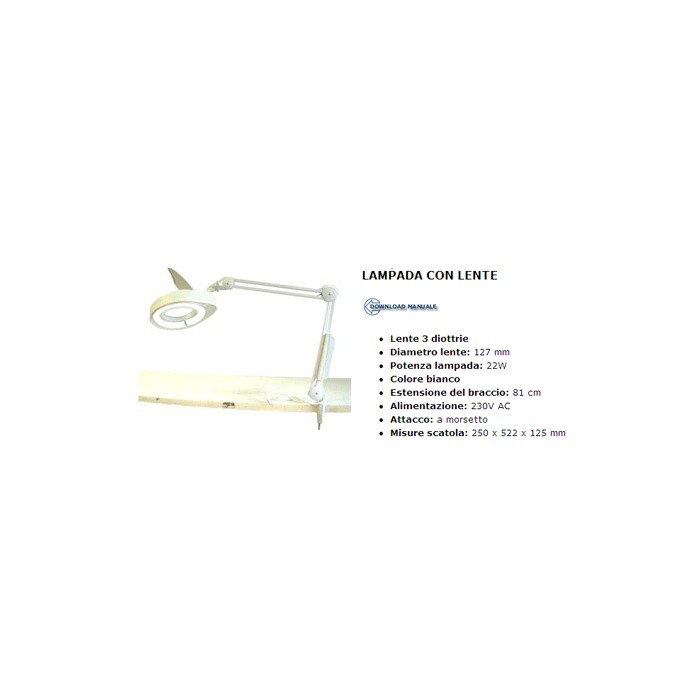 Lampada laboratorio con lente 22w  professionale 