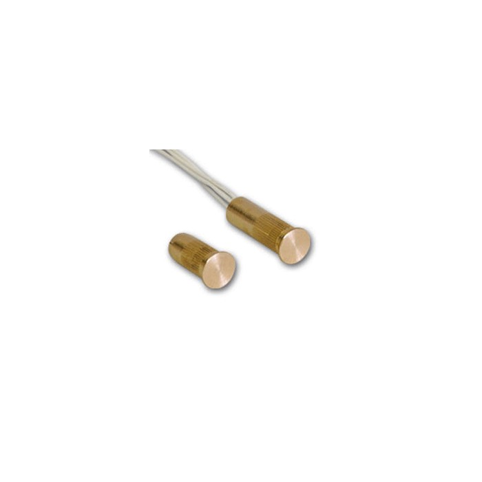 Contatto allarme magnetico cilindrico corto ottone 