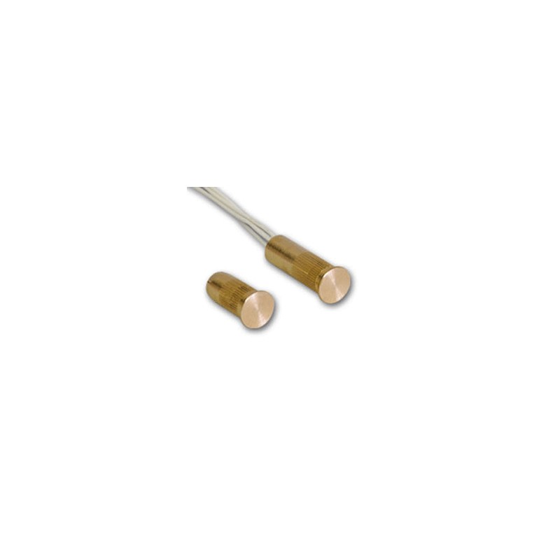 Contatto allarme magnetico cilindrico corto ottone 