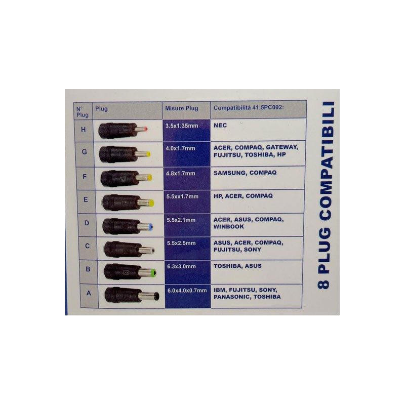 Universal power supply for notebook 90w 11 pins...