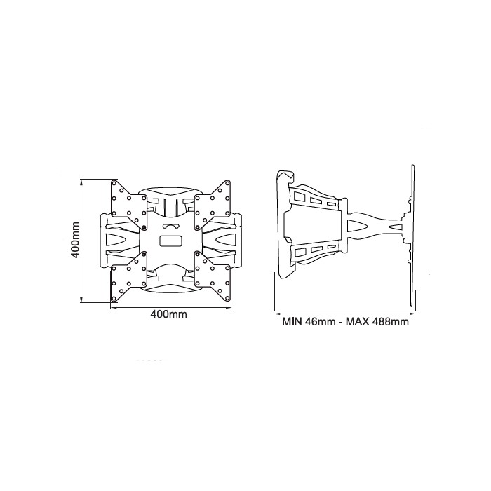 Supporto tv regolabile per lcd plasma 39-70" flat  2