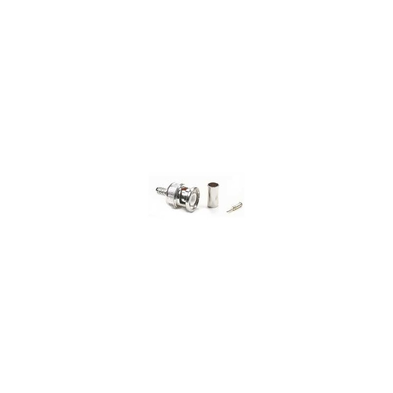 Connector pin bnc male chrome rg-59 80-112