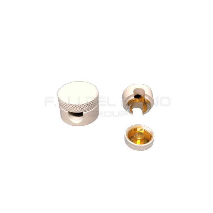 Isolateur de serre-câble en métal blanc vintage