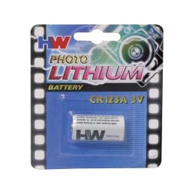 Batteria lithium photo blister cr123a  3v hw