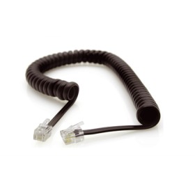 Cavo telefonico spiralato 4p/4c 4mt nero 492821022