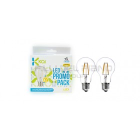 Led bulb standard drop k2700 stick bipack 2pz 75w e27