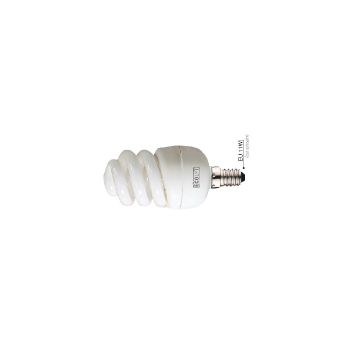 Lampada fluorescente basso consumo 11w 2700k e14 