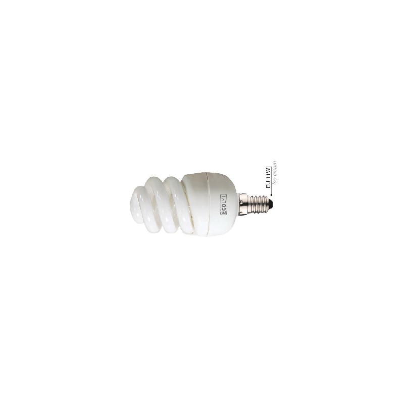 Lampada fluorescente basso consumo 11w 2700k e14 