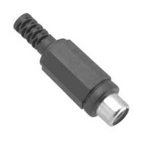 Prise RCA volante en plastique noir 381002505