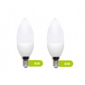 Lampe led opale olive e14 promo 2 pièces 5w 470lumen