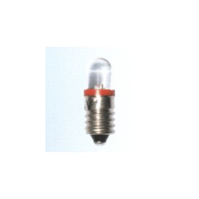 Weiße led-glühbirne e10 t10x28 12v ac / dc