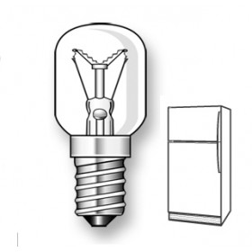 Lampada piccola pera chiara 3c 15w incandescenza e14 frigo   