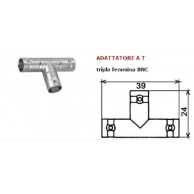 Connettore bnc a "t" tripla femmina 02077070