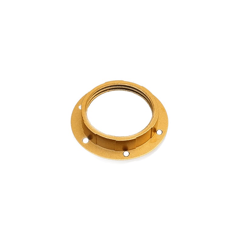Gold threaded plastic lamp holder ring e27...