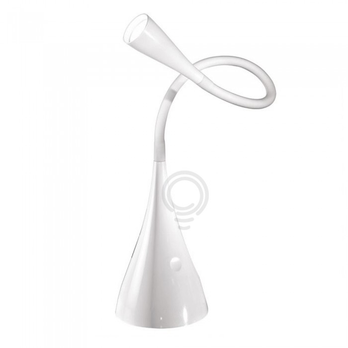 Flex table lamp in plastic and white metal