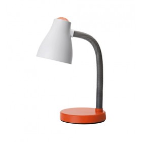 Lampe de bureau flexible 1xe27 table éclairante orange