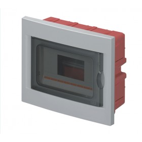 Station flush wall 8 mod. din c / port 63008 plader