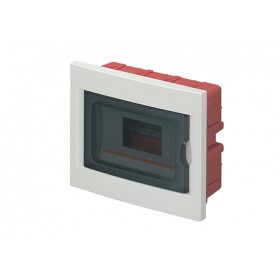 Centralino elettrico bianco da incasso 12moduli con portella 63012b