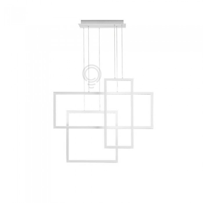 Suspension en aluminium peint blanc 6592bct