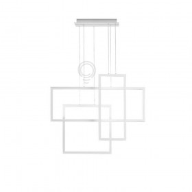 Sospensione in alluminio verniciato bianco 6592bct 