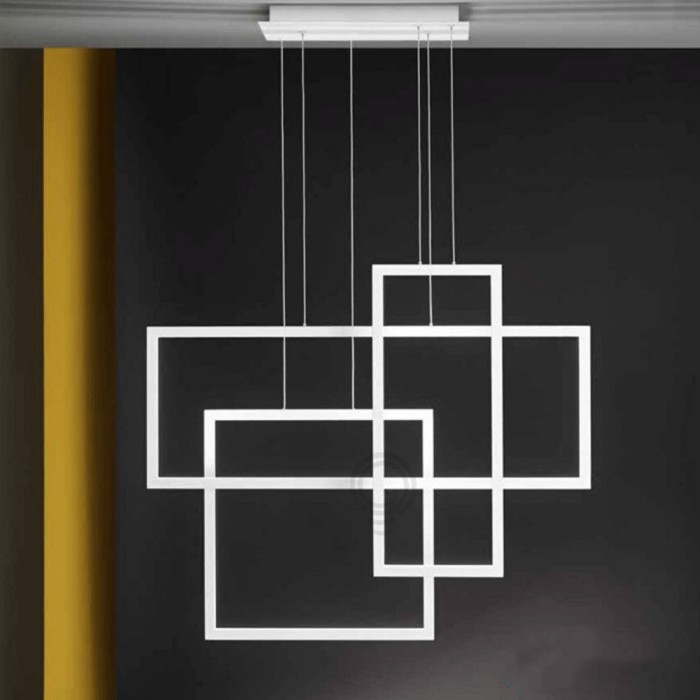 Sospensione in alluminio verniciato bianco 6592bct  2