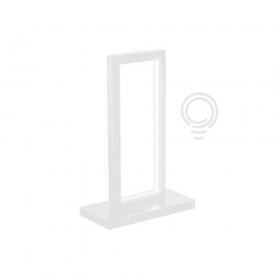 Lampada da tavolo in alluminio verniciato bianco 39x25x12cm 23w 1650lm 3000-4000 o 6000k 