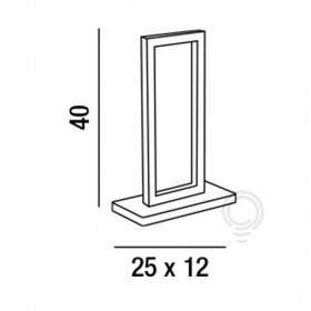 Tischleuchte aus weiß lackiertem aluminium 39x25x12cm 23w 1650lm 3000-4000 oder 6000k
