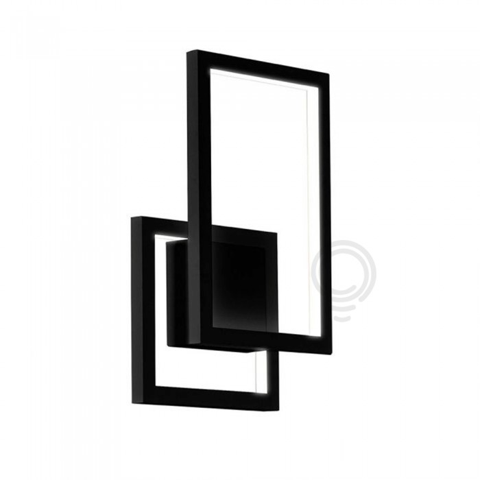 Applique en aluminium peint noir 6598nct