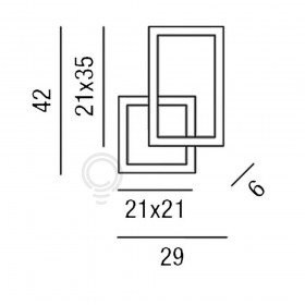 Wandleuchte aus schwarz lackiertem aluminium 6598nct