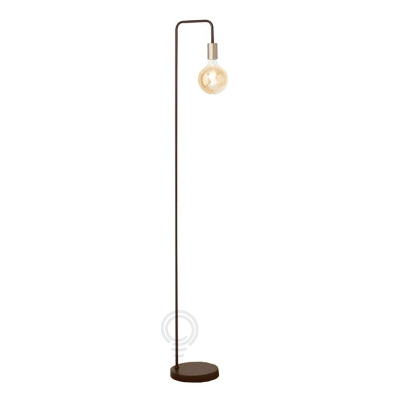 Floor lamp in black painted metal 6605n