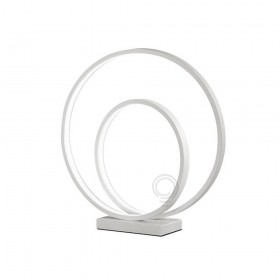 Lampe de table en métal et aluminium peint blanc 6621blc