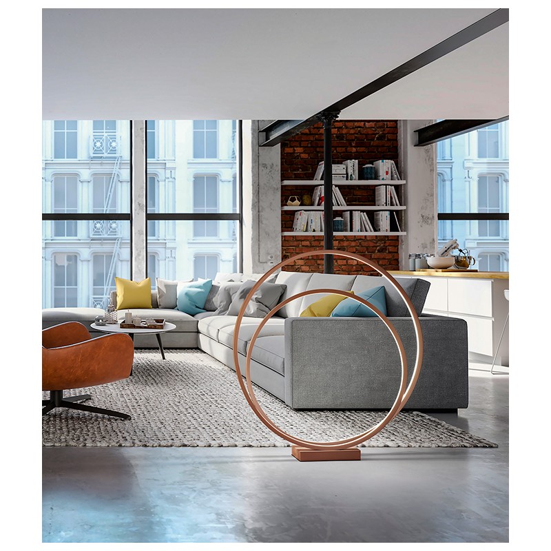 Piantana in metallo e alluminio verniciato a...