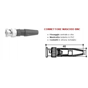 Connettore bnc maschio rg58/59 blocco a vite  382020095