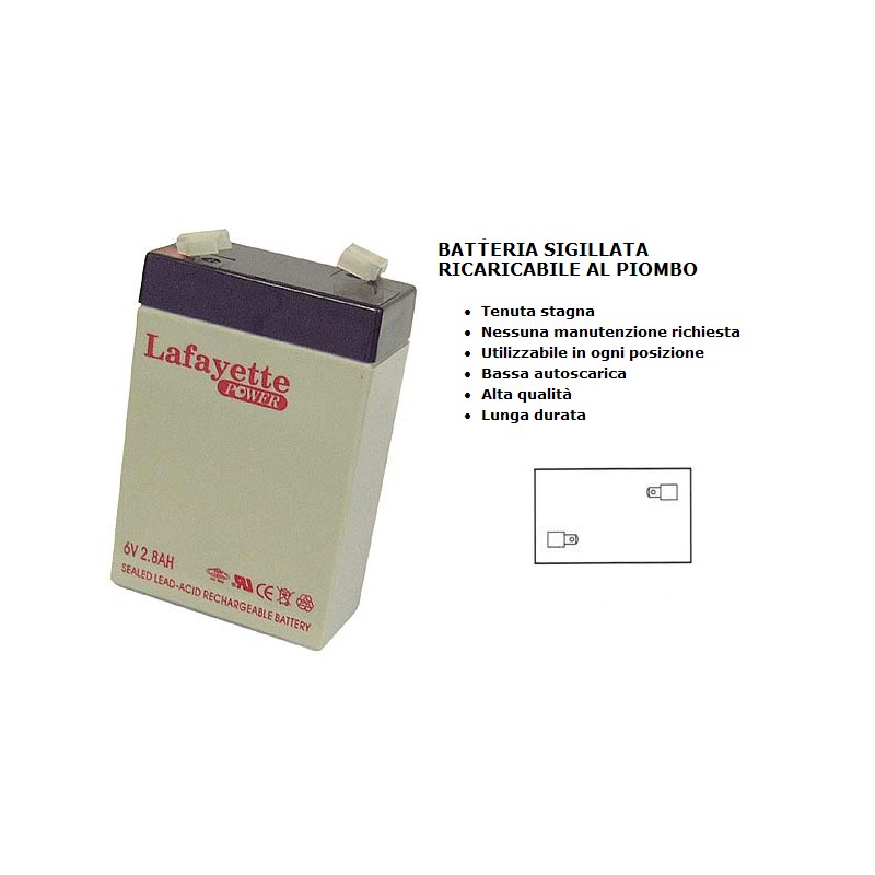6v 3ah rechargeable lead acid storage battery...