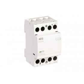Electric contactor 4no 40a 230vac / dc aeg vi404006 3 modules