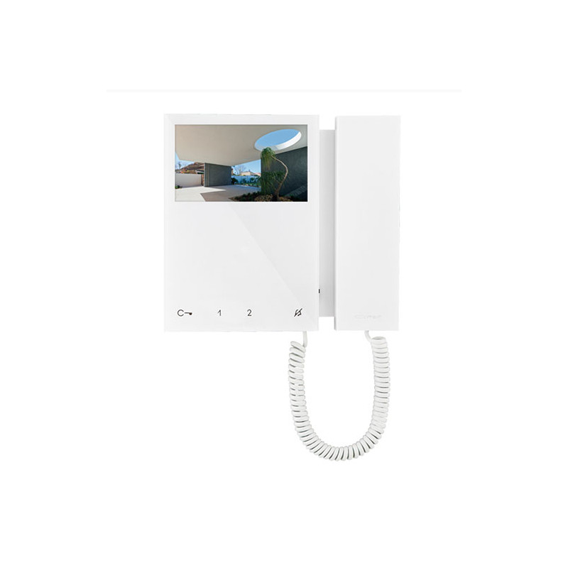 Monitor mini con cornetta slim colore white bianco 6701w comelit